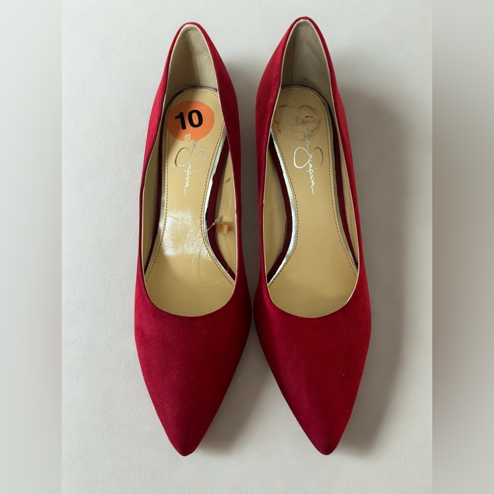 Jessica Simpson Red Suede Heels
